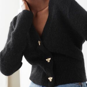 & Other Stories Black Bee Cardigan